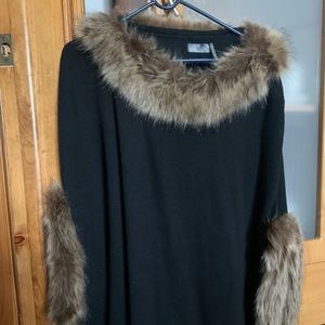 Faux Fur Poncho